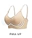 Stelle Nursing Bras Maternity Bra for Breastfeeding Pregnancy Wireless Bralette with Pads, Extenders (Black+Gray+Beige,M)