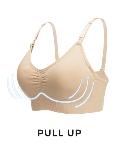 Stelle Nursing Bras Maternity Bra for Breastfeeding Pregnancy Wireless Bralette with Pads, Extenders & Clips4