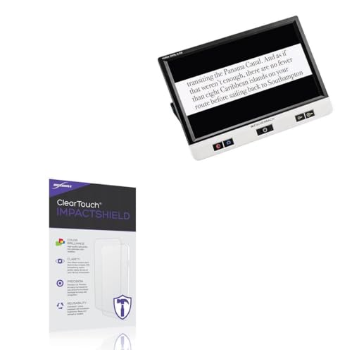 BoxWave Screen Protector Compatible with Eschenbach Visolux Digital XL FHD 1655-1 - ClearTouch ImpactShield (2-Pack), Impenetrable Screen Protector Flexible Film