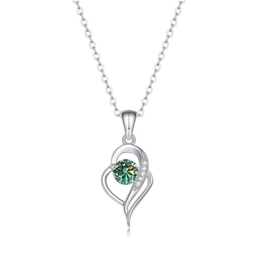 Pendentif moissanite D 1CT femme diamant authenticité jaune bleu rose