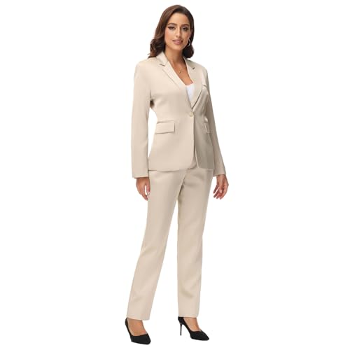 MODFUL Women Business Clothes Pant Suits Professional Office 2 Piece Suits2