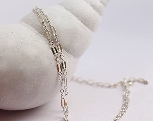 Image of ASCOMY Anklets for Women 14K Gold Plated Anklets for Women Waterproof Ankle Bracelets for Women Gold Layered Shining Anklet Dainty Lip Chain Anklets Summer Beach Foot Chain Jewelry Gifts