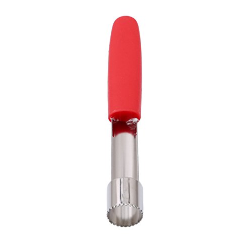 CH Stainless Steel Apple or Pear Corer,Apple Core Remover Kitchen Tool (Red)