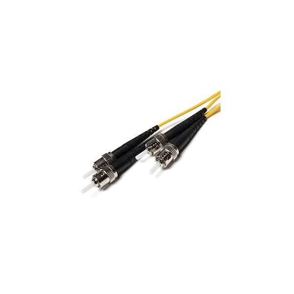 FiberCablesDirect ST-ST OS2 Fiber Patch Cable - 10Gb Duplex 50/125µm Singlemode Corning Glass | 15M (49.21ft) | Bulk Networking, Data Centers, Telecom, Enterprise Applications