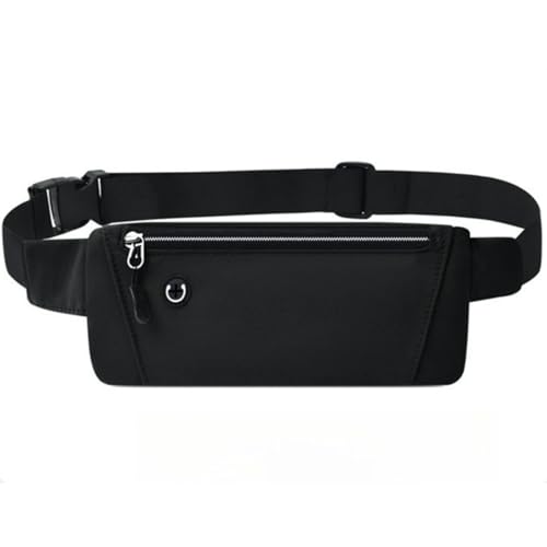 セキュリティポーチ ウエストポーチ スキミング防止 盗難防止 隠しシークレット ユニセックス男女兼用 多機能(パスポートケース/貴重品入れ) 海外旅行/ランニング 斜めがけ マネーベルト 防犯グッズ (ブラック)