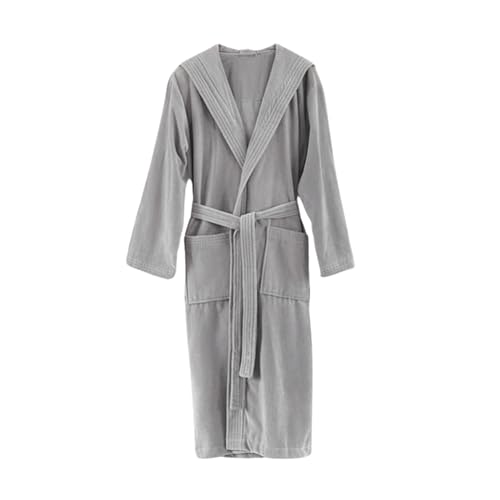 Albornoz para hombres Zwoltex VITO gris en talla L ideal para mañanas relajadas en casa