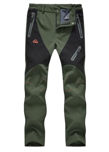 donhobo Damen Gefüttert Winterhose Wasserdicht Winddicht Atmungsaktiv Warm Verdickte Softshellhose Frühling Herbst Wanderhose Outdoorhose Grün 2XL donhobo Damen Gefüttert Winterhose Wasserdicht Winddicht Atmungsaktiv Warm Verdickte Softshellhose Frühling Herbst Wanderhose Outdoorhose Grün 2XL