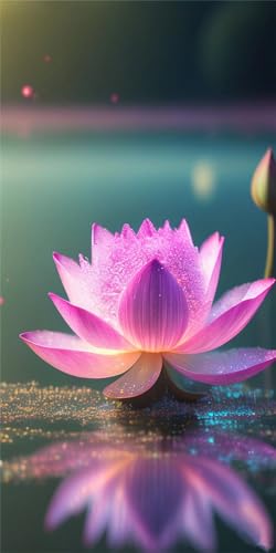 Peinture diamant pour adulte et enfant : idée cadeau créative avec motif plante lotus