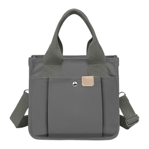Sac fourre-tout en toile avec bandoulière et poignée pour femme