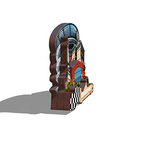 Imán decorativo de madera USA Indianapolis 3D miniatura 2