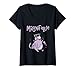 Mujer Un gato zombi con cuchillo. Camiseta Cuello V
