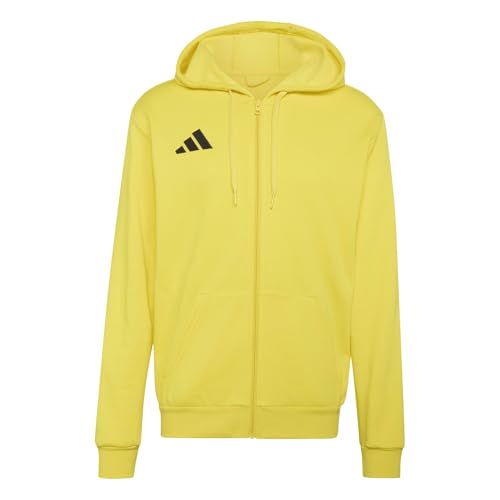 adidas Homme Entrada26 Full Zip Hoodie Sweatshirt, Team Yellow/Black, L