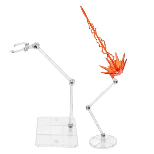 TOYMYTOY 激光エネルギー効果付きアクションフィギュアスタンド 安定した平底モデルディスプレイラック アニメドール用装飾スタンド 独特な