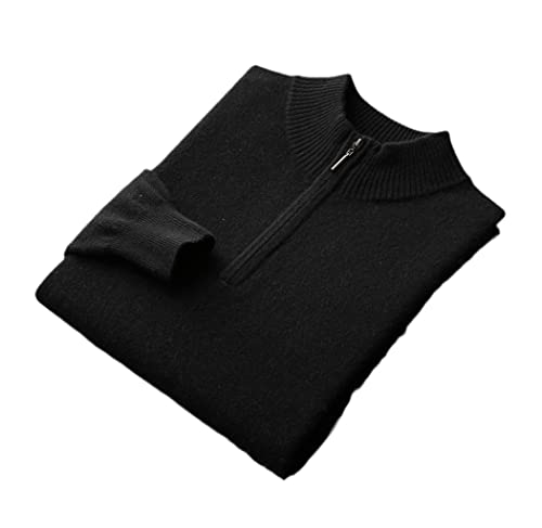 Veste tricotée homme manches longues noire pour l'hiver en cachemire