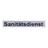 RescPol Rückenschild Sanitätsdienst - 30 x 5cm - weiß