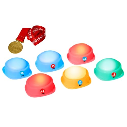 Trebisky Wireless Buzzer System for Game Show Emole 10 Players (Expansion 6-Buzzer)