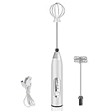 Misturador Bebidas Ovos Mini Mixer Fuê Portátil Elétrico Recarregável (Branco)