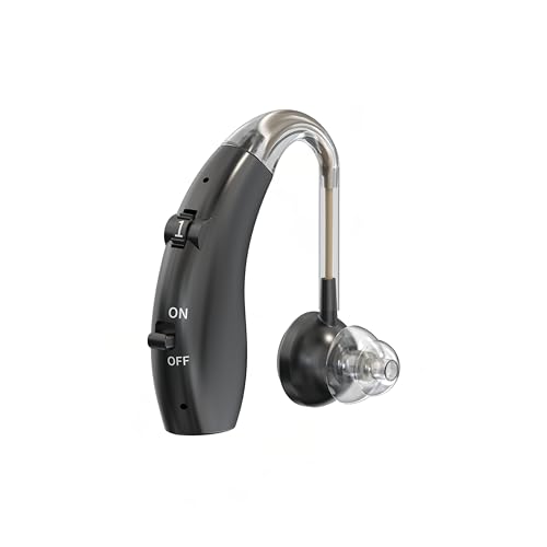 Image of Fastwell F25 Rechargeable Hearing Aid for Adults & Seniors, Behind-the-Ear Design, 30 Min Quick Charge, Noise Reduction, Single Ear With 6-Month Warranty (Black)