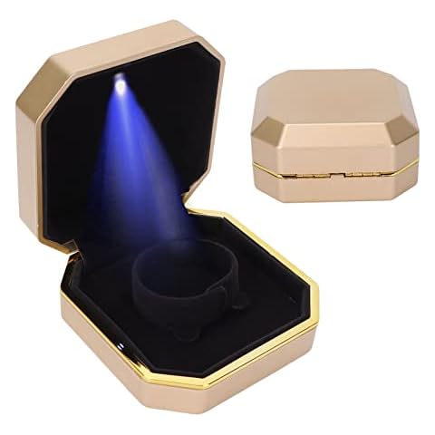 Nanddi Bracelet Gift Box Case, Portable Velvet Jewelry Gift Box for Bracelet with Led Light Elegant Fancy Jewelry Bracelet Display Case Storage Box Organizer for Birthday Engagement Wedding Proposal Cover