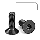 Tunejoy 20 Stück M4 x 12 mm Senkkopfschrauben Schwarz Senkschrauben Edelstahl A2 V2A Senkkopf Innensechskant DIN 7991 Vollgewinde mit Inbusschlüssel