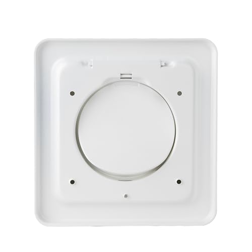 Image of NO-PEST VENT Dual Door Dryer Vent Cover 4 Inch Outdoor, Made in USA, Highest UV-Resistant Plastic, No Lint-Collecting Screen (White, 4 inch Metal Vent No Collar)