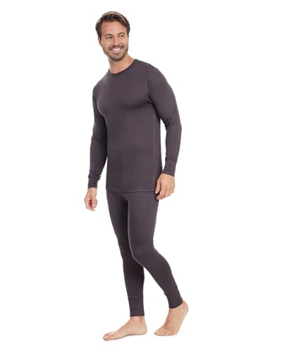 Men's Long Johns Thermal Underwear | Fleece Lined Base Layer Bottoms- 3 Pack3