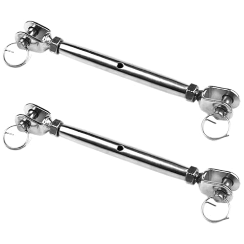 TIDTALEO 2pcs Tensores para Cables de Acero de Cuerpo Cerrado de Acero Inoxidable M8 Rigging Screw miniatura 1