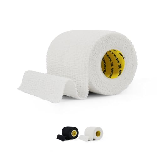 SPORTTAPE EAB Tape | 7.5cm x 4.5m - White - Tearable Elastic Adhesive Bandage | Rugby Lifting Tear Light Strapping Tape for Medical Lifting Blocks Knee Strapping Elbow & Wrist - Single Roll