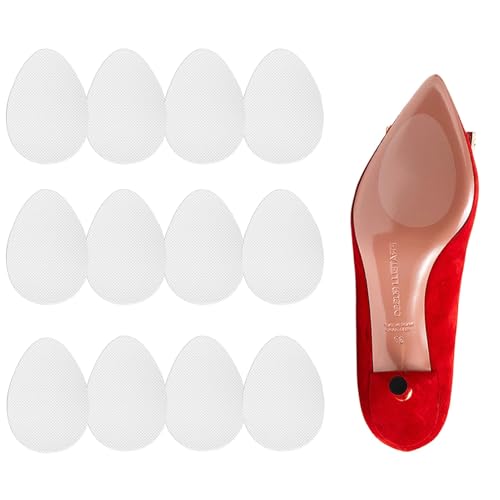Anti Rutsch Sohle Pads Rutschfeste Sohlen-Aufkleber Selbstklebende Sohle Pads für Sicheren Halt auf Glatten Böden - Effektive Lösung für Sicheres Gehen 12 Stück Transluzent