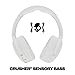 Skullcandy Crusher Evo Wireless Bluetooth Headphones with Extra USB-C Charging Cable, Multi-Sensory Bass, Noise Isolating Over-Ear Fit, 40 Hours Battery, Microphone for iPhone Android - Bone
