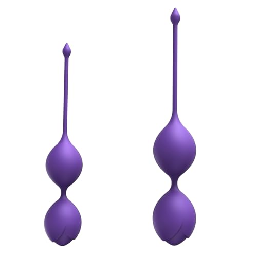 Kegel Training Set for Women,2 Pack Silicone Ben Wa Balls for Pelvic Floor Exercises -Helps Improve Bladder Control and Strengthen Pelvic Floor Muscles,Purple