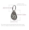NanTun Stainless Steel Numbered Key Tags Droplet Shape - Durable Metal ID Tags with Key Rings for Organization - Numbers 1 to 100 #1