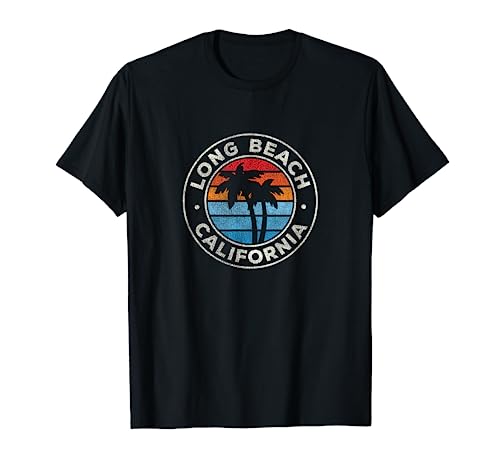 Long Beach California CA Vintage Graphic Retro 70s T-Shirt