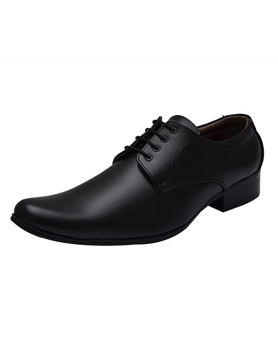 SIR CORBETT Mens Black Synthetic Leather Derby Oxford Lace Up Formal Shoes - 7 UK (B01HTRLA82) Amazon Price History, Amazon Price Tracker