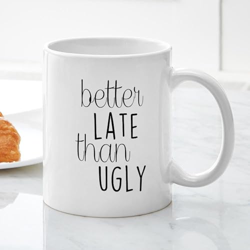Taza de cerámica de 11 oz blanco miniatura 5