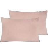 Dormlony Organic Cotton Muslin Mini Pillowcases with Envelope Design,2 Pack Ultra Breathable Kids...