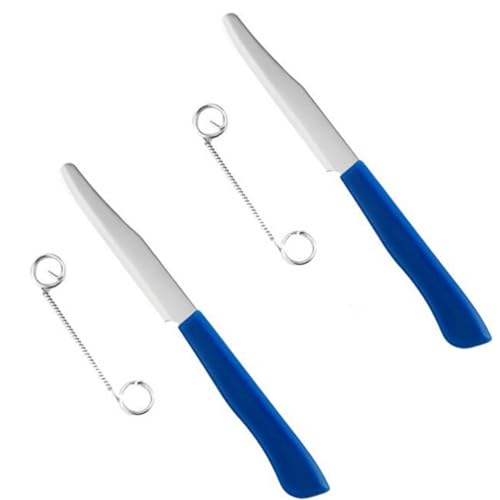 2 Pezzi Coltello Per Affettare Rapidamente, Coltello Da Frutta A Coda Di Rondine Con Molla Regolabile 3 In-1 Pelapatate Per Verdura Per Cavoli Strumenti Per Intagliare L-A CUCINA