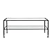 SEI Furniture Jaymes Metal/Glass Rectangular Open Shelf Cocktail Table, Black