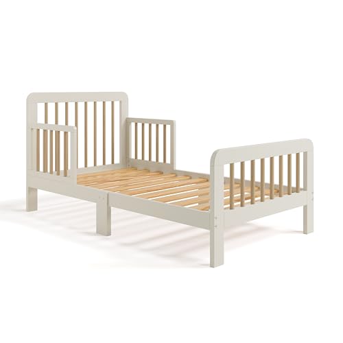 Image of Storkcraft Pasadena Toddler Bed, Frosted Oat & Driftwood