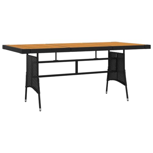 Mobilier de jardin 7 pièces polyrotin noir résistant intempéries durable - 7