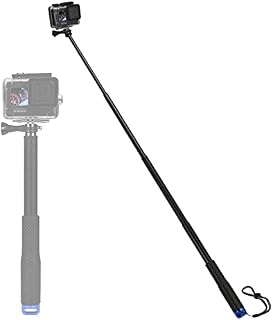 VKESEN Selfie Stick, 11.6-37in Telescopic Pole Made of Aluminium Alloy Adjustable Extension Monopod Selfie Poles for GoPro Hero 11.10, 9, 8, 7, 6, 5, DJI Action Osmo Action Cameras
