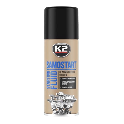 K2 Samostart, Spray per avviamento Motore Fino a -54 °C, Spray d’Aiuto per Avvio Motore, ausilio accensione, avviamento a Freddo, Motore Diesel, Motore a Benzina, avviatore Motore, 400 ml