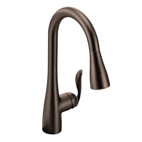 Moen Arbor Oil Rubbed Bronze One-Handle Kitchen Faucet with Pull Down Sprayer Featuring Power Clean, 7594ORB by Moen - Used condition - US$241.39