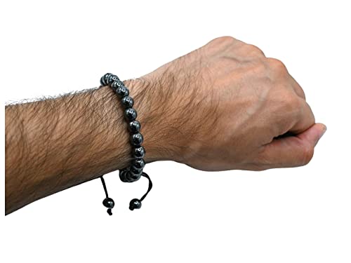 Smoking Cessation Bracelet with Natural Hematite Crystal (Pack of 1, 8mm Natural Healing Beads)
