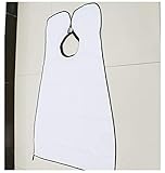 Paquete: 1 PCS * Baño cabello Delantal; el color es blanco; Es un buen accesorio para recortar la barba o el cabello.