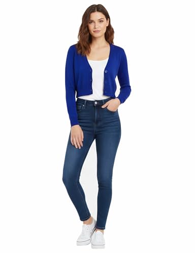 Image of Allsense Women's Cropped Bolero Shrug Cardigan | 3 /4 Sleeve, Button Down, Lightweight Knit Sweater
