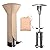 Vailge Patio Heater Covers with Zipper and Storage Bag,Heavy Duty 600D Oxford Waterproof Outdoor Heater Cover Wind-Resistant Dustproof UV-Resistant,Beige & Brown,89'' Height x 33" Dome x 19" Base
