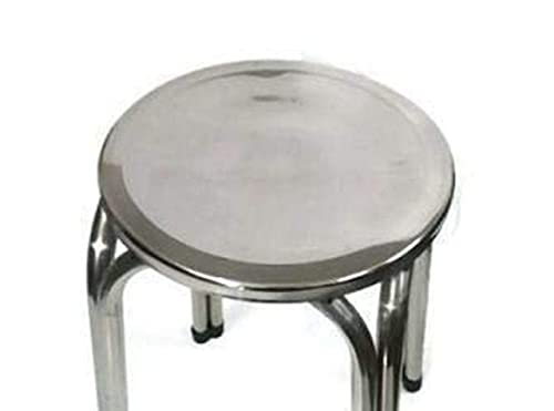 Image of NGFC Stainless Steel Stools for Indoor /Outdoor /Home /Medical /Hospital /Food /Doctor /Kitchen /Office /Chair /Cafe /Cafeteria /Metal Bar Stool Size- 45 cm, Colour- Silver