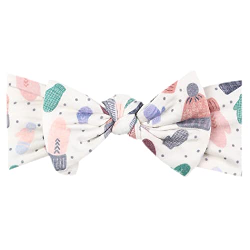 Image of Baby Stretchy Soft Knit Headband Bow"Winter" by Copper Pearl