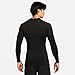 Nike, Men's, Pro Dri-FIT Tight Long Sleeve Fitness Top, Black/White, Large